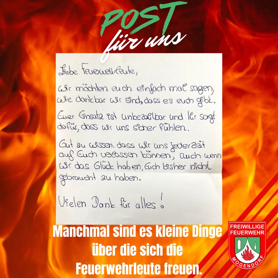 Manchmal sind es kleine Dinge über die sich die Feuerwehrleute freuenjpg